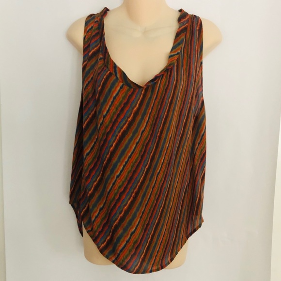 Haute Hippie Tops - Haute Hippie | Silk Watercolor Stripe Tank